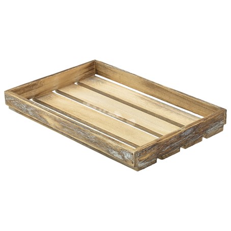 Wooden Crate Dark Rustic Finish 35 x 23 x 4cm