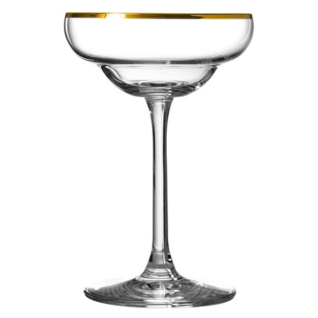 Gold Rim Coley Crystal Glass Coupe 17cl