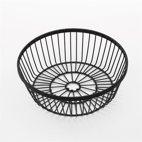 Wire Basket, Round, Black