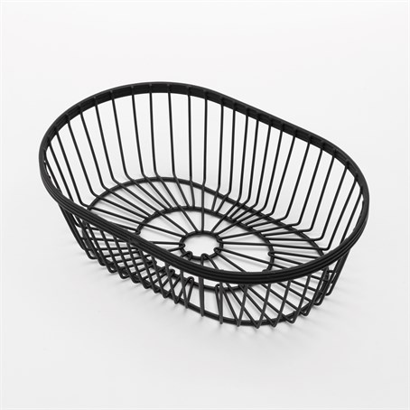 Wire Basket, Oval, Black