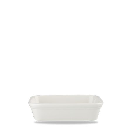 White Cookware  Shallow Rectangular Dish 6.13"