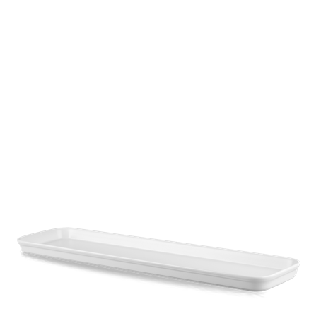 White Cookware  2/4 Flat Counterserve 21 x 6"