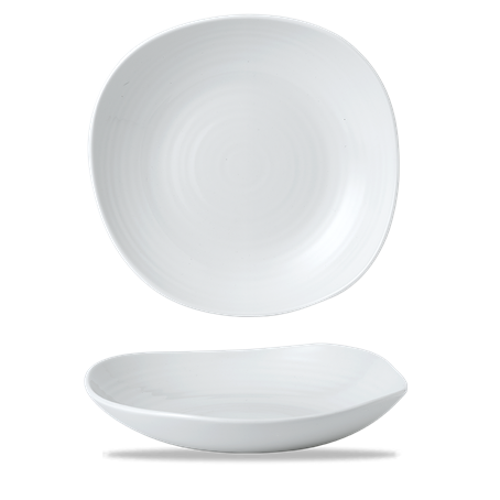 Dudson White Organic Coupe Wobbly Bowl 11 3/8"