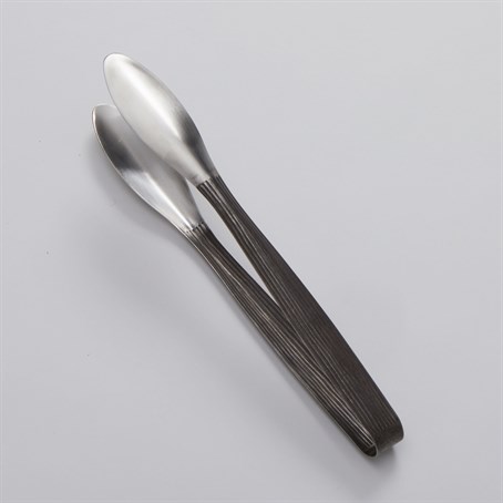 Serving Tongs, Stainless Steel, Wavy Aged, 11-3/4" L