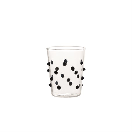 PARTY JUNIOR Black Tumbler Glass Ø80x82mm. CL.9.5