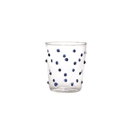 PARTY Blue Tumbler Glass Ø90x103mm. CL.45