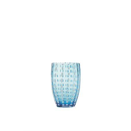 PERLE Aquamarine Tumbler Glass Ø.71x109mm. CL.32