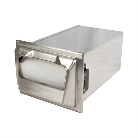 San Jamar Satin Chrome Minifold In-Counter Napkin Dispenser